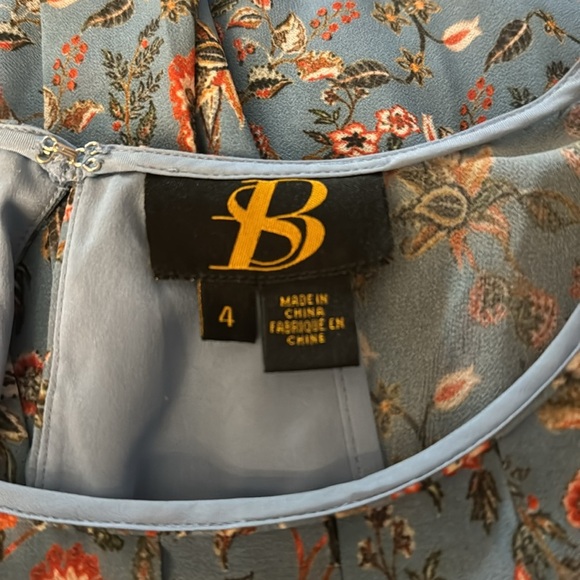 Anthropologie Sachin & Babi Sz 4 Marina Blue Floral
Pleated Dress Flowy Mini - Picture 6 of 11